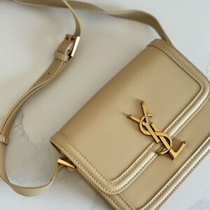 YS* Tan Leather Crossbody Bag